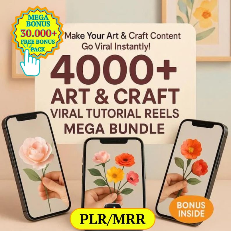 4000+ Art Craft Reels Plr Mrr DIY Bundle