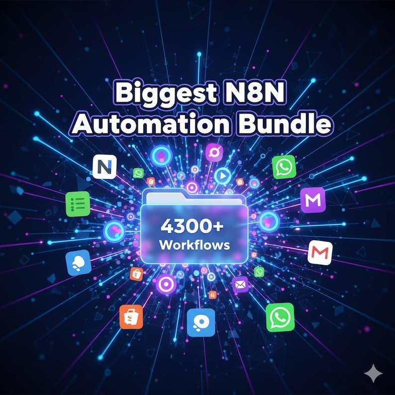 4300+ N8N Automation Workflow Templates | Business & Marketing (Digital Download)