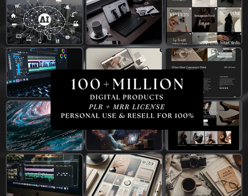 100 Million+ PLR MRR Bundle Ideal for Passive Income | Plr Mrr Digital Products| Master Resell Rights| All your PLR Digital Products