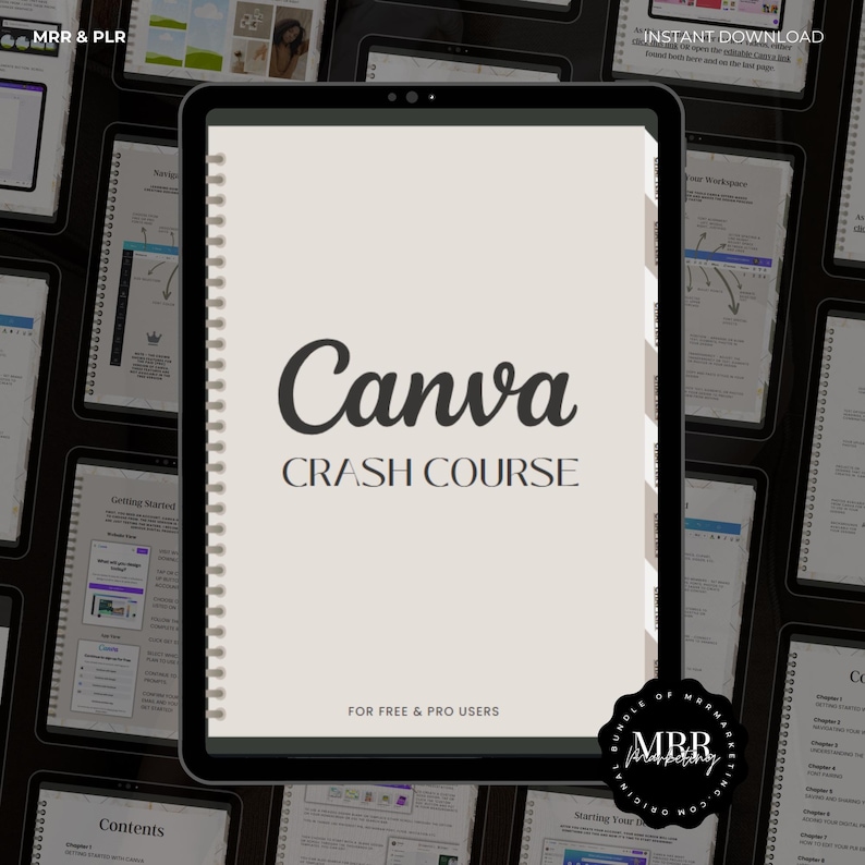 Canva Guide for Beginners with Master Resell Rights, MRR/PLR Canva Guide with Video Tutorials, Done-for-You Canva Crash Course to Resell