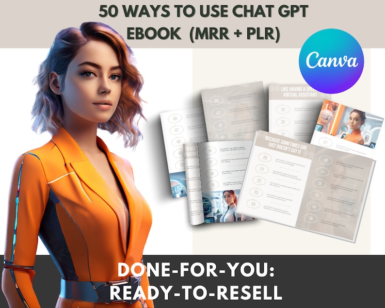 ChatGPT Ebook: 50 Ways to Use for Business (MRR + PLR)