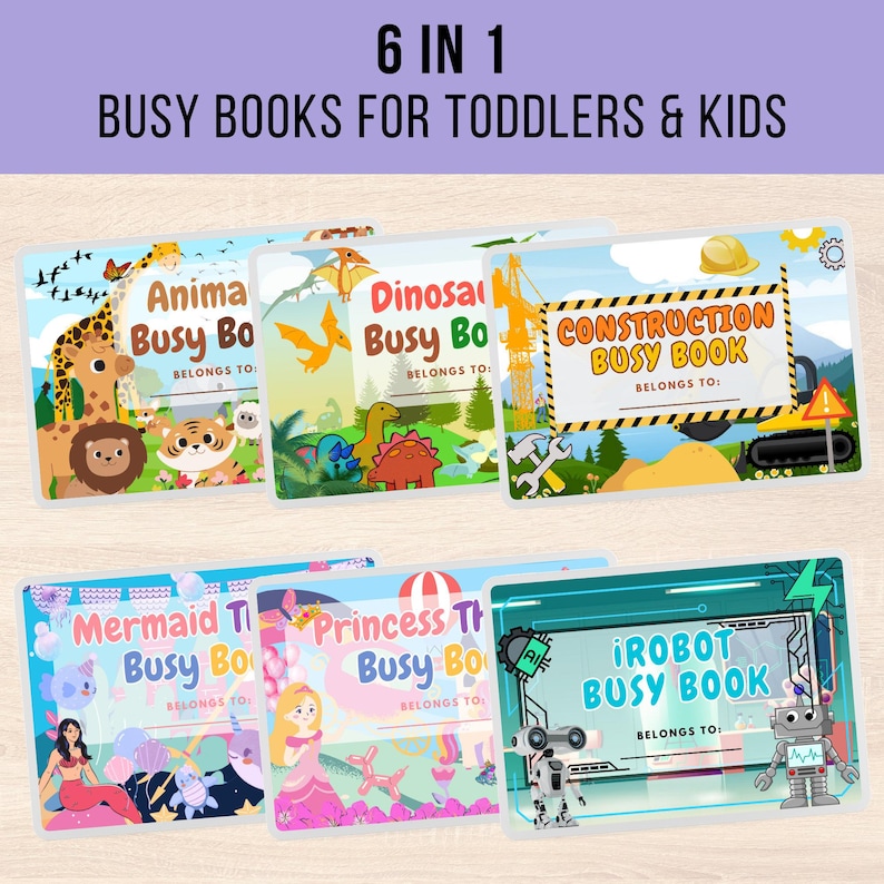 Busy Book Bundle Editable: Preschool Learning Activities (Canva Template)