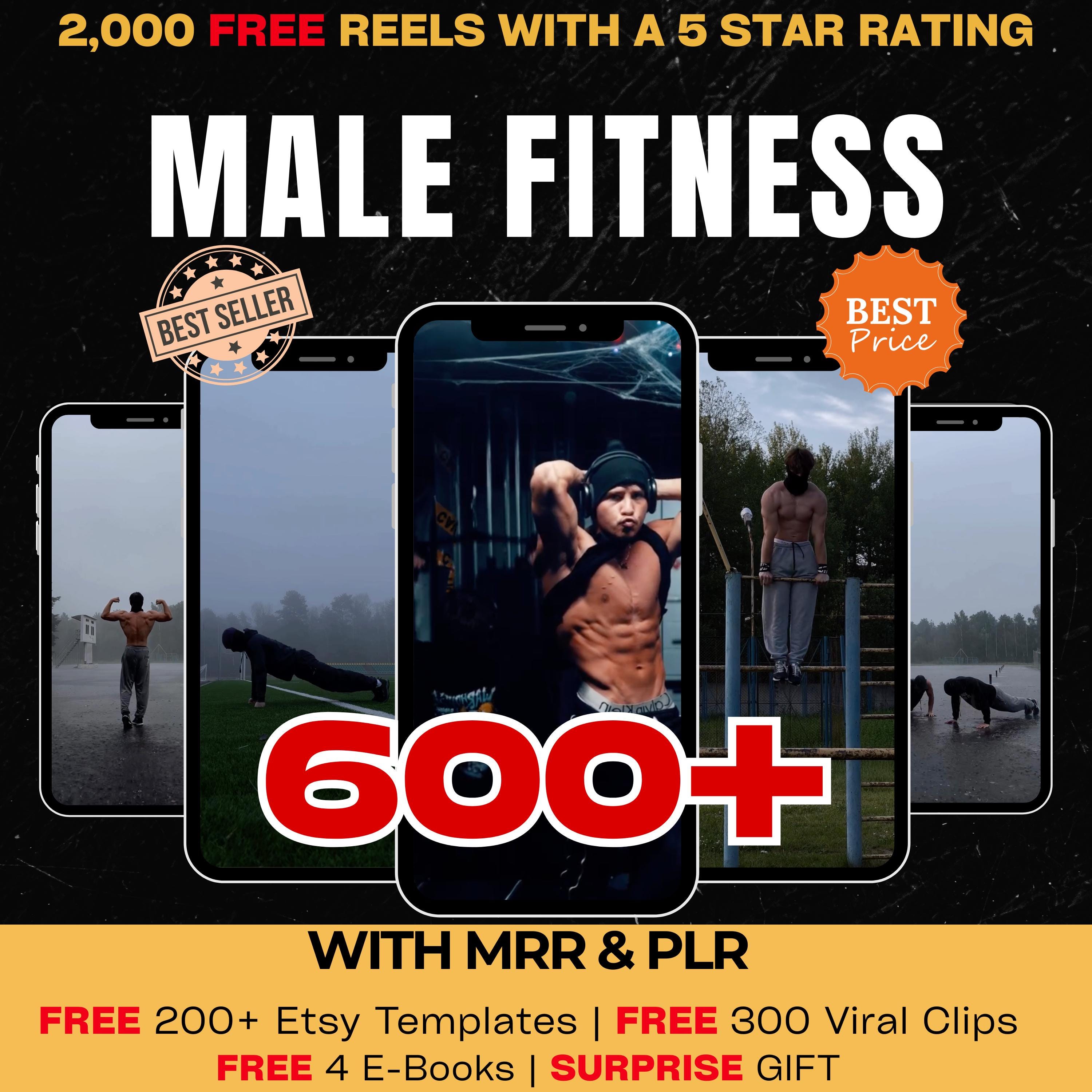 Male Fitness Reels: 600+ Bundle Digital Download