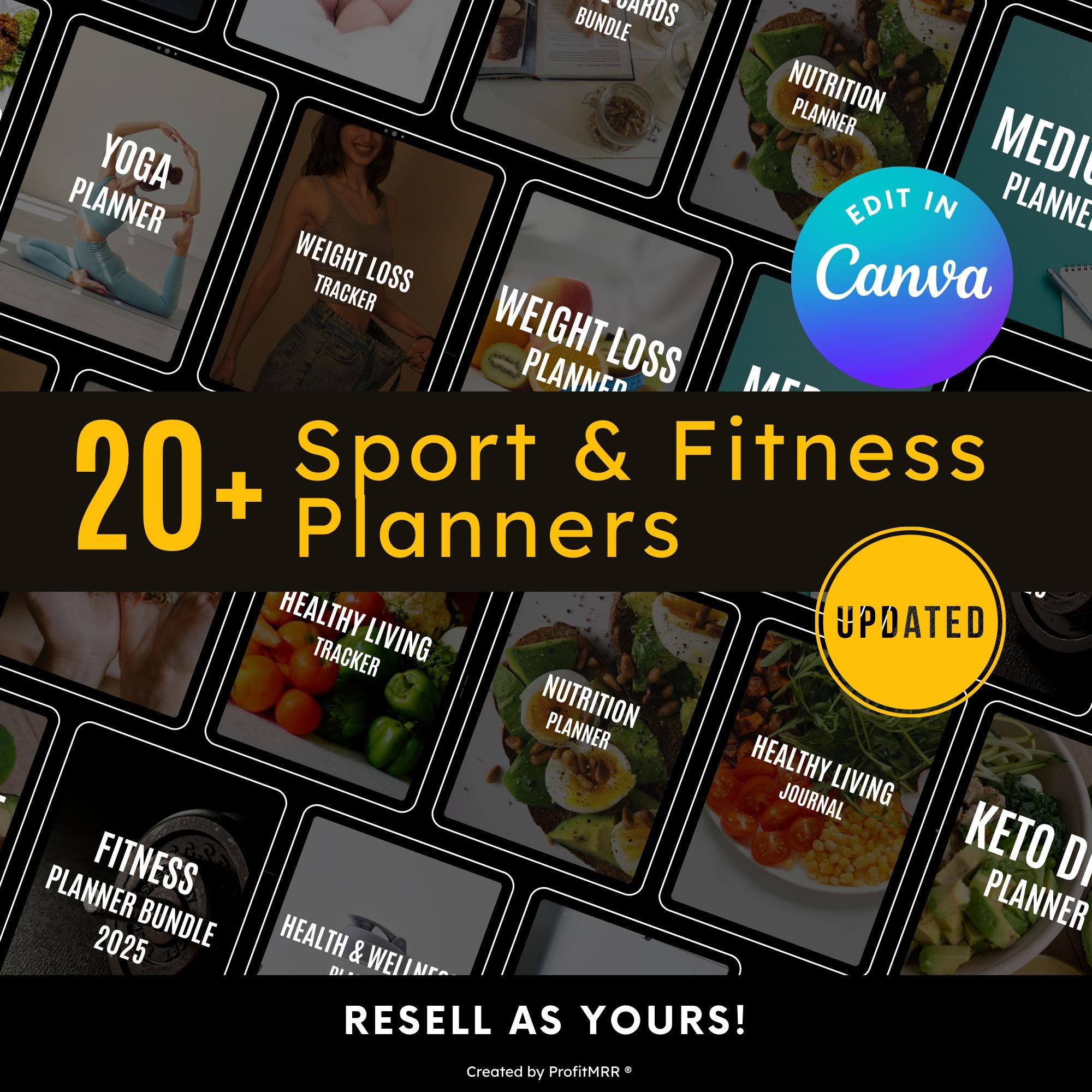 Fitness Planners PLR MRR Bundle Resell Rights