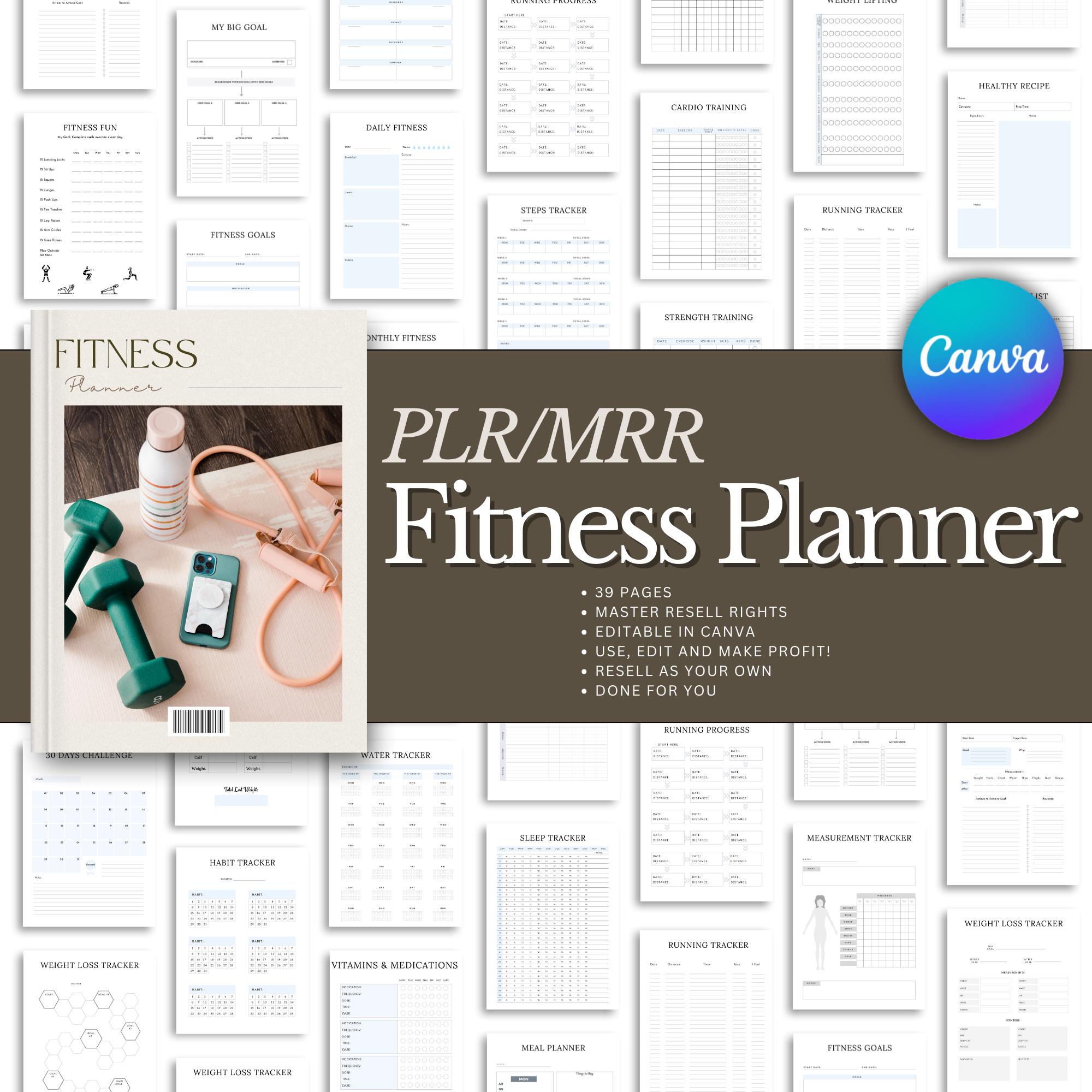 PLR Fitness planner, Master Resell Rights, Plr planner, PLR Digital products, Resell Planner, Plr templates, MRR, Canva templates, FitnessPLR Fitness planner, Master Resell Rights, Plr planner, PLR Digital products, Resell Planner, Plr templates, MRR, Canva templates, Fitness