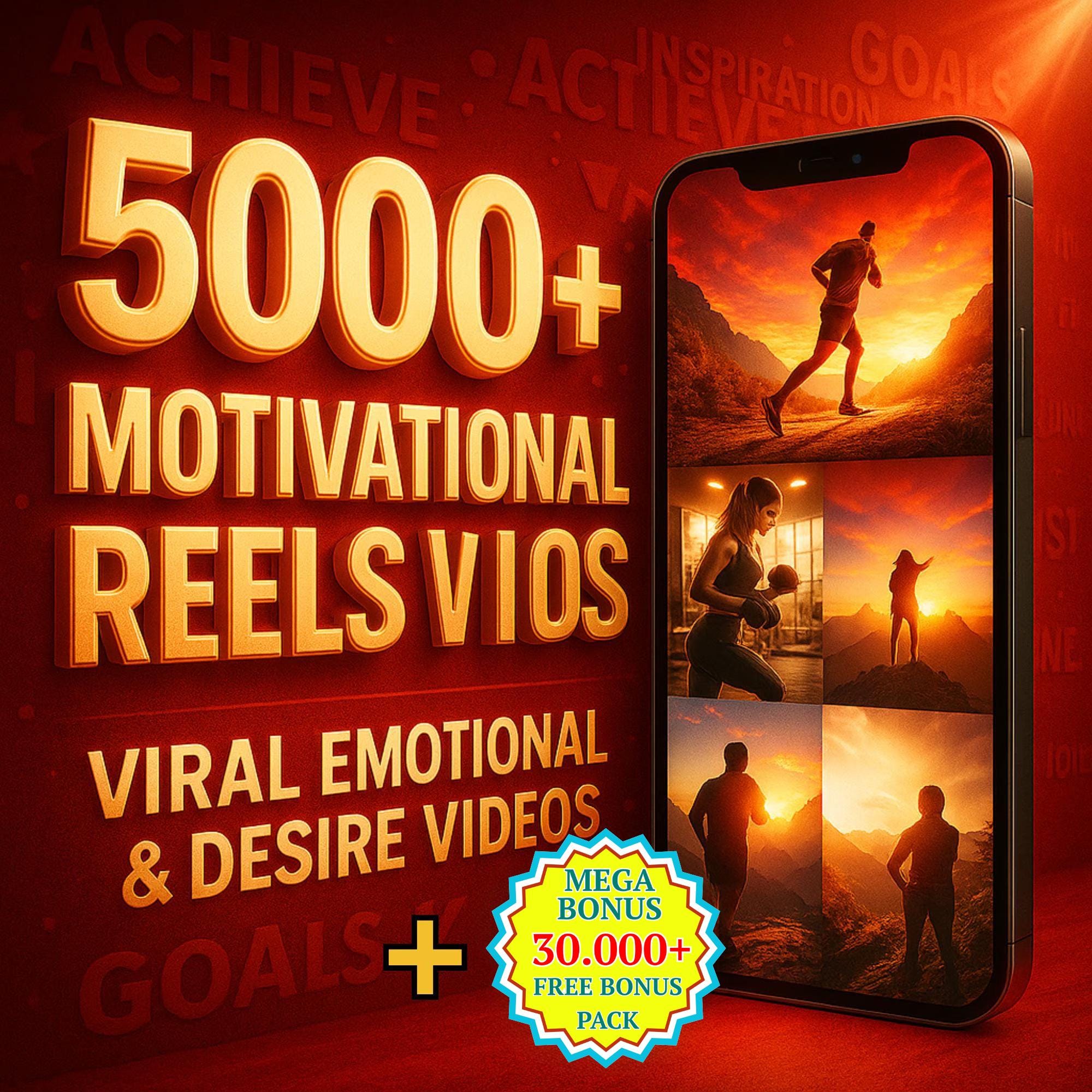 5000+ Motivational Reels PLR MRR for Instagram TikTok Faceless Videos