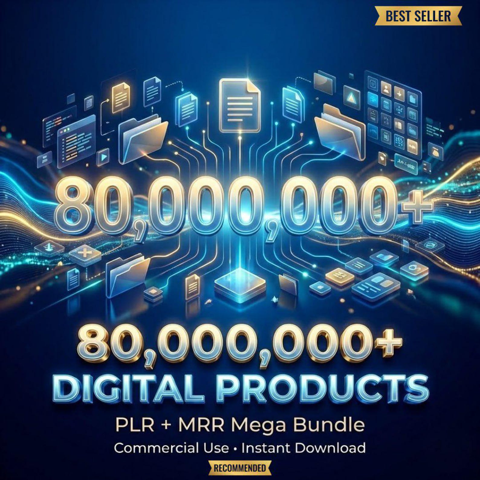 PLR Mega Bundle 80M+ Digital Products | MRR Resell Rights | Commercial Use Download